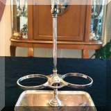 S42. Silverplate oil and vinegar holder. No carafes. - $18 